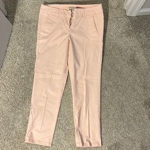Loft Pink Cropped Skinny Chino Pant
